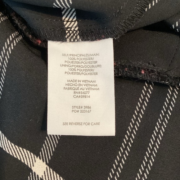 cabi Check Crossover Cami Top Style 3986 Size 8 Black - Picture 7 of 7